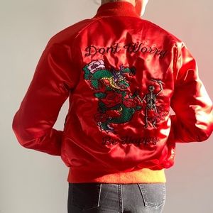 Valfrè red bomber jacket.